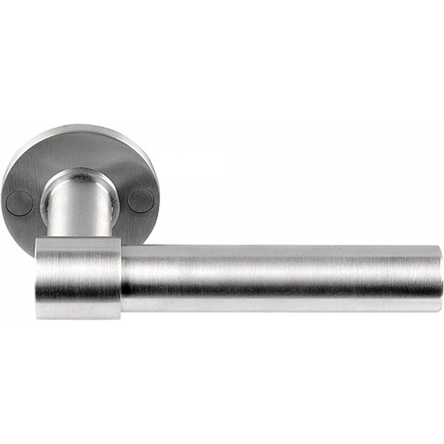 Double spring-loaded door handle on rosette