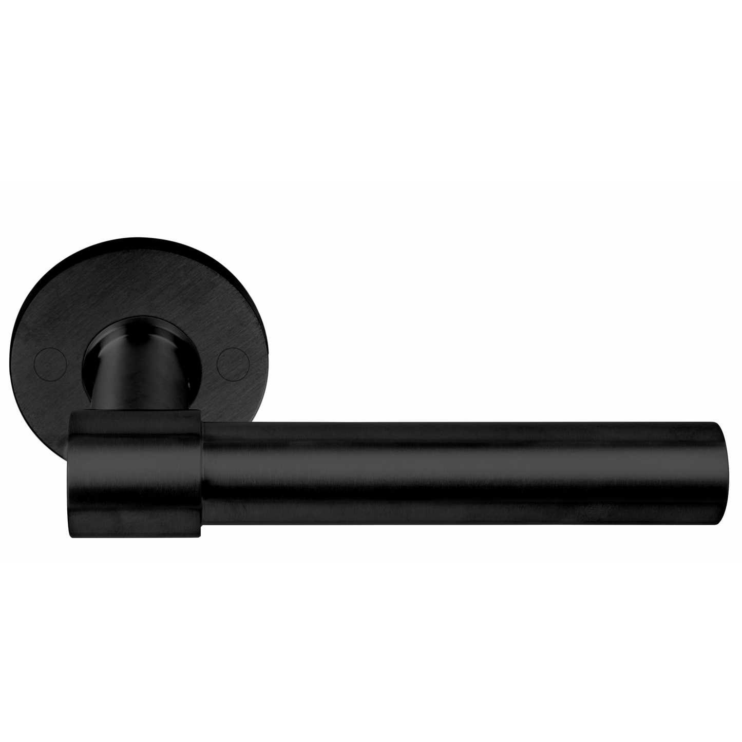 Double spring-loaded door handle on rosette