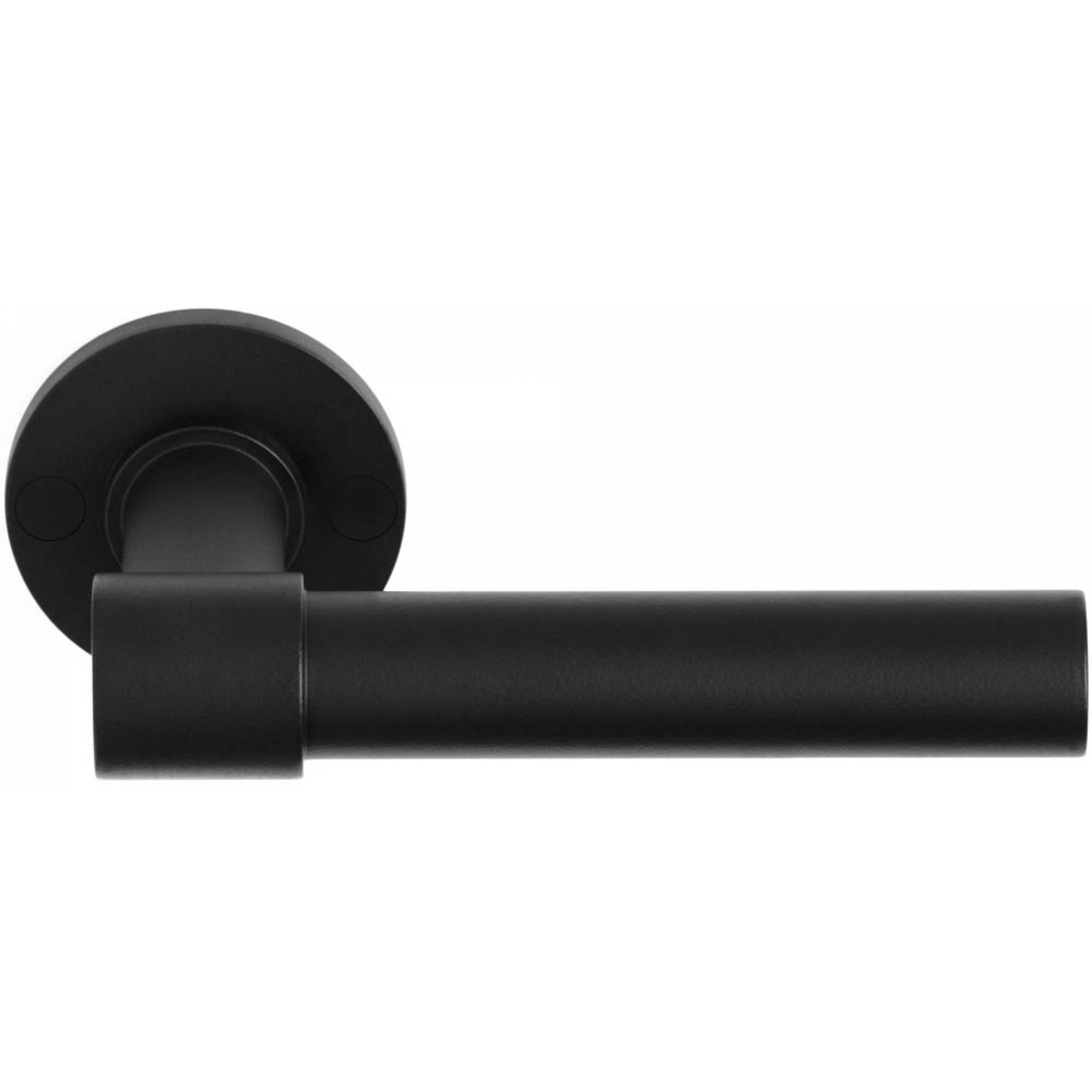 Double spring-loaded door handle on rosette