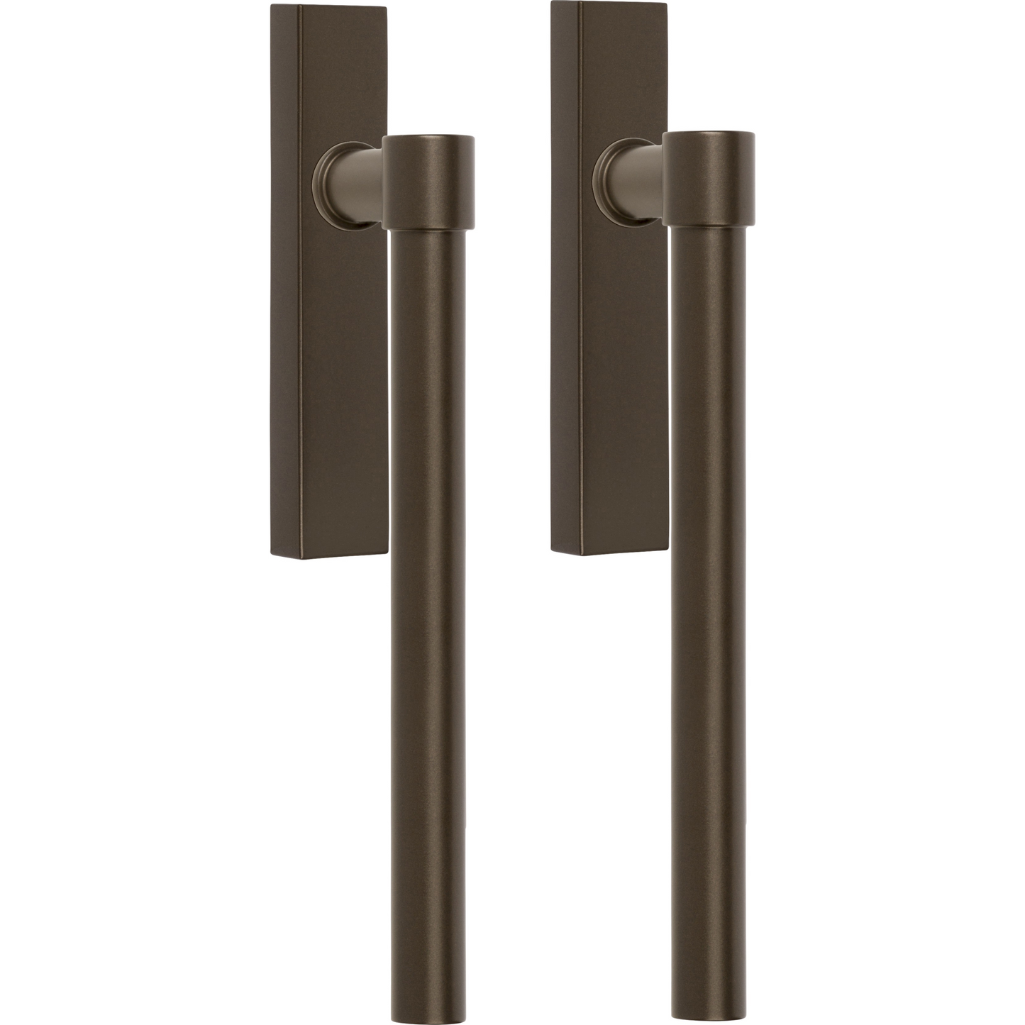 Pair of lift-sliding door handles with PZ69 hole