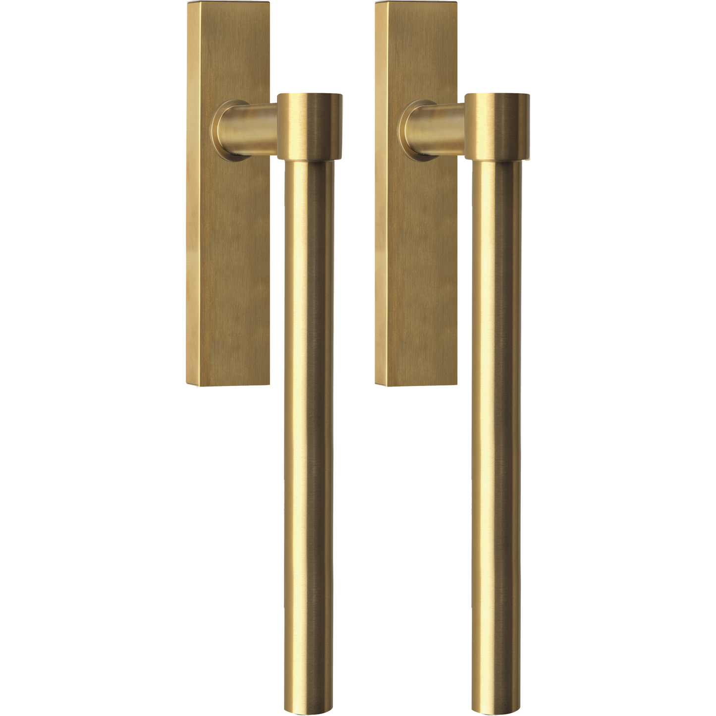 Pair of lift-sliding door handles with PZ69 hole