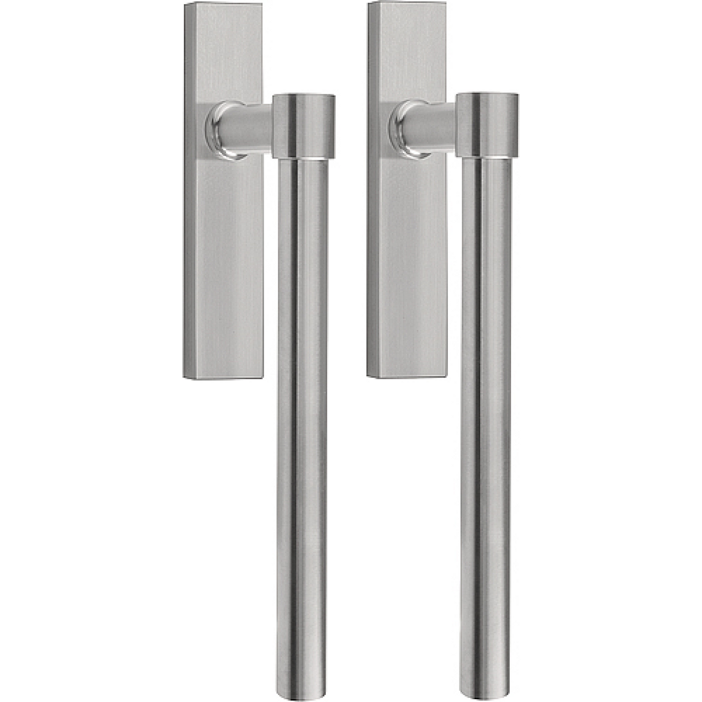Pair of lift-sliding door handles with PZ69 hole