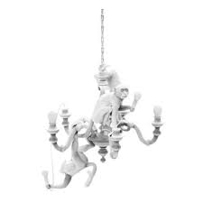Monkey Chandelier White