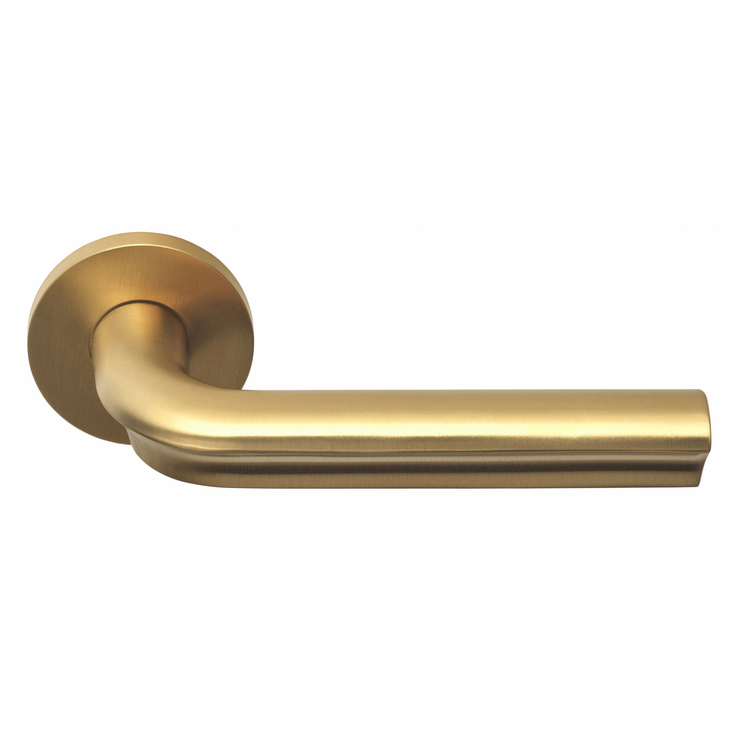 Door handle on spring-loaded rosette