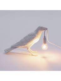 Bird Lamp White Waiting OUTDOOR