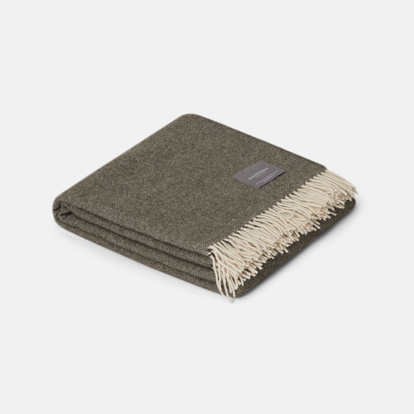 Recycled lambswool rolled fringe