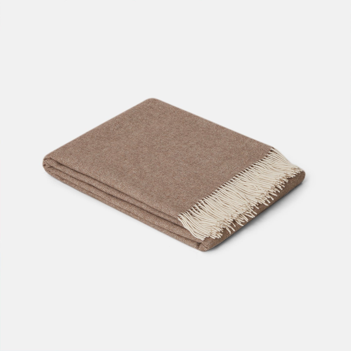 Recycled lambswool rolled fringe