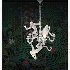 Monkey Chandelier White