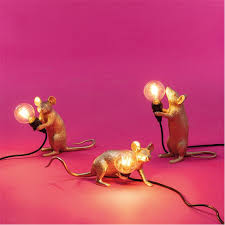 Mouse Lamp Lop Gold