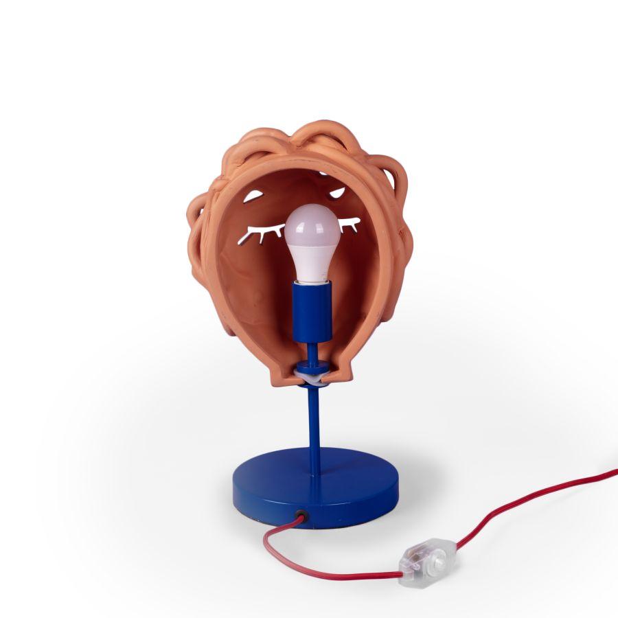 Magna Graecia terracotta lamp - Medusa mask