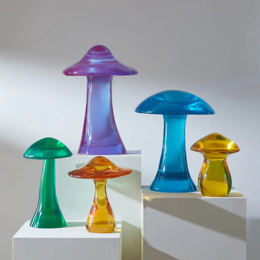 ACRYLIC MUSHROOM OBJET - TURQUOISE