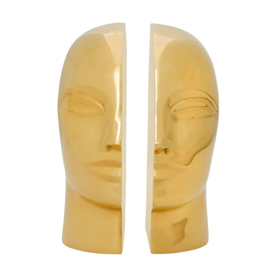 BRASS ATLAS BOOKEND SET - 33474