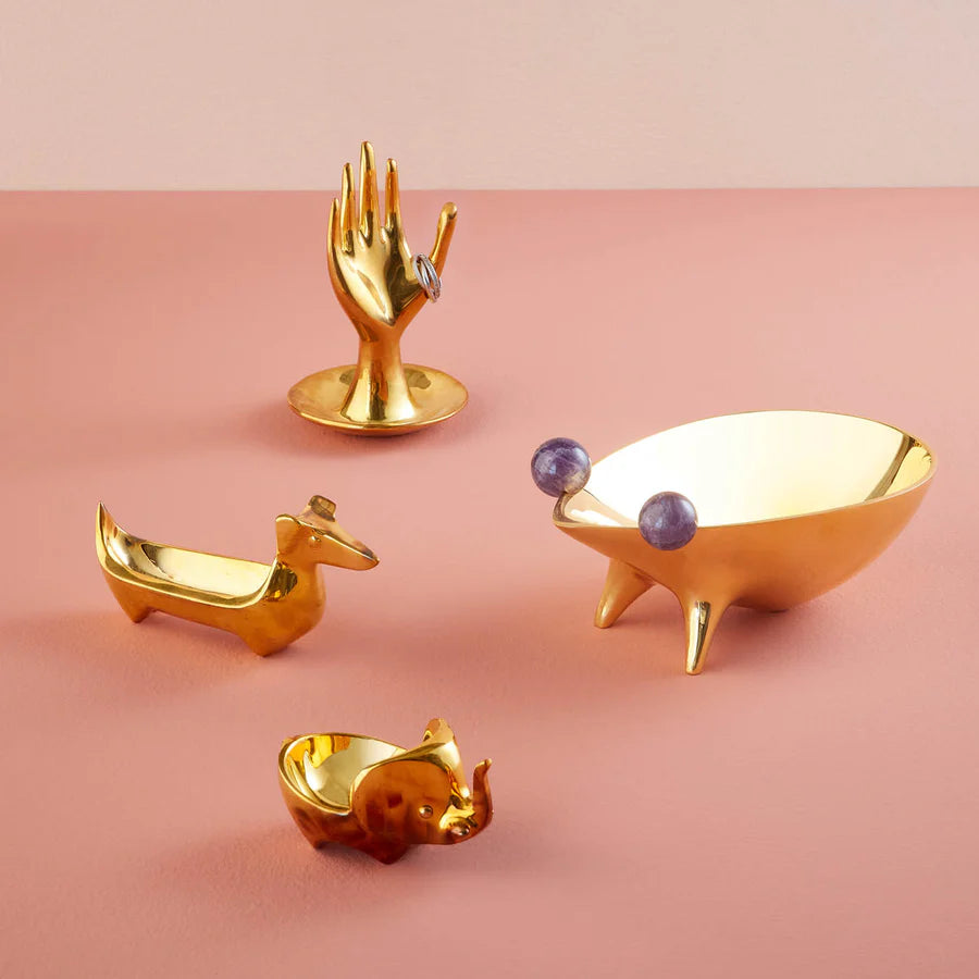 BRASS FROG BOWL
