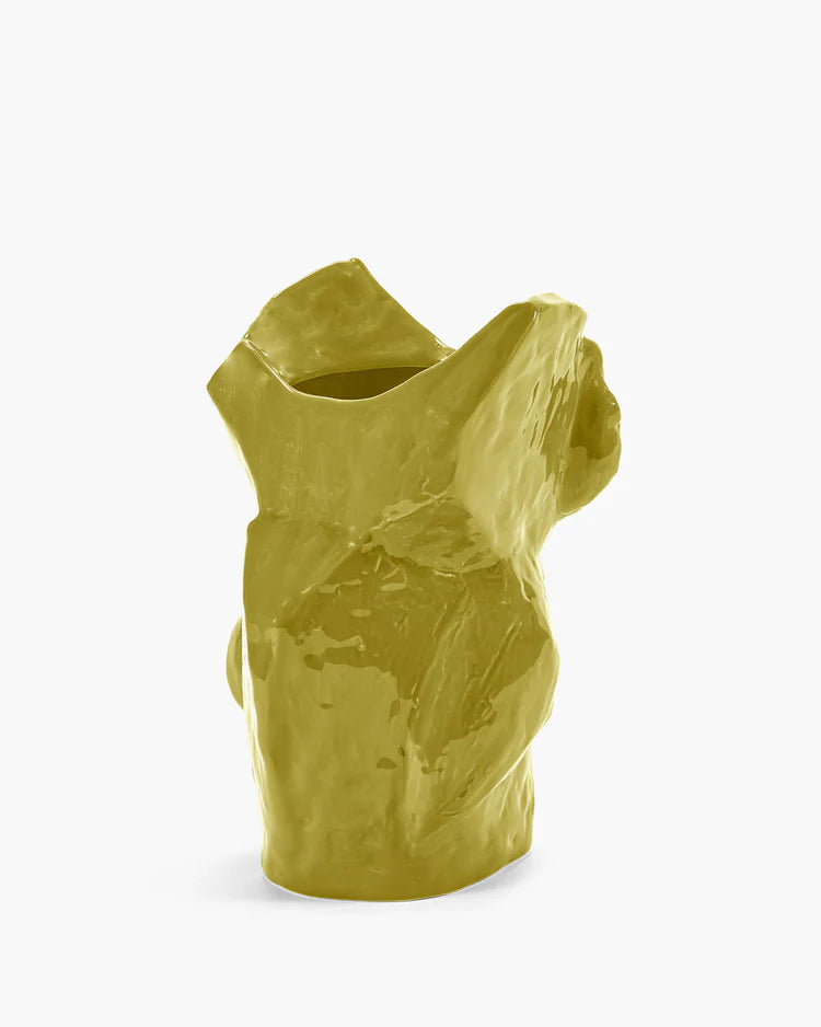 Owl Vase - yellow After Midnight