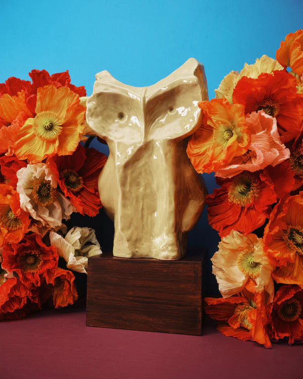 Owl Vase - blue After Midnight