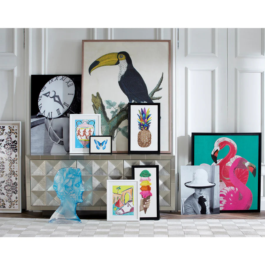 FLAMINGO BEADED WALL ART