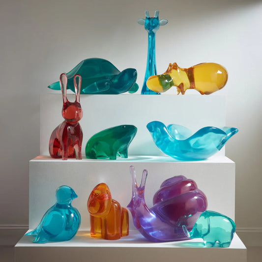 GIANT ACRYLIC BIRD BOWL - TURQUOISE