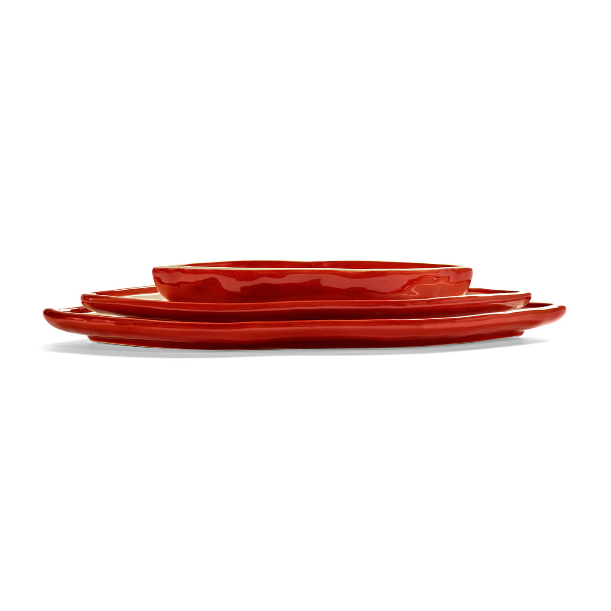 Lips serving plate (set of 3), mix