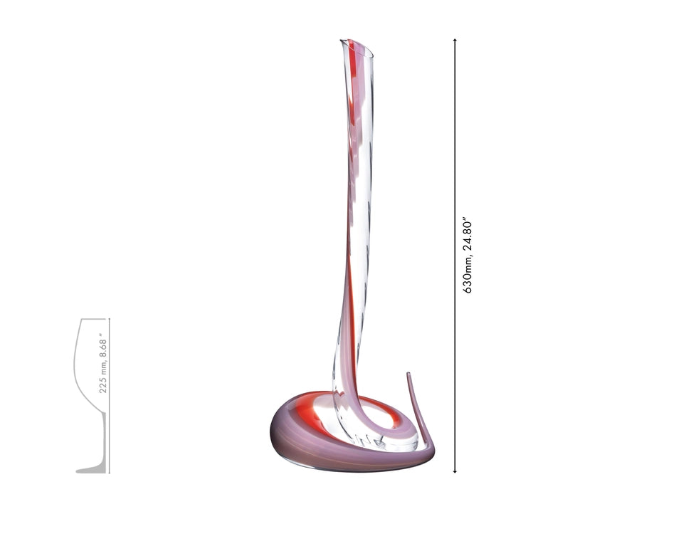 RIEDEL Cobra Magnum Decanter - Red/Pink