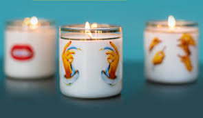 Glass Candle Hands with Snakes
