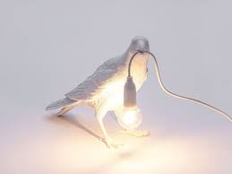 Bird Lamp White Waiting OUTDOOR