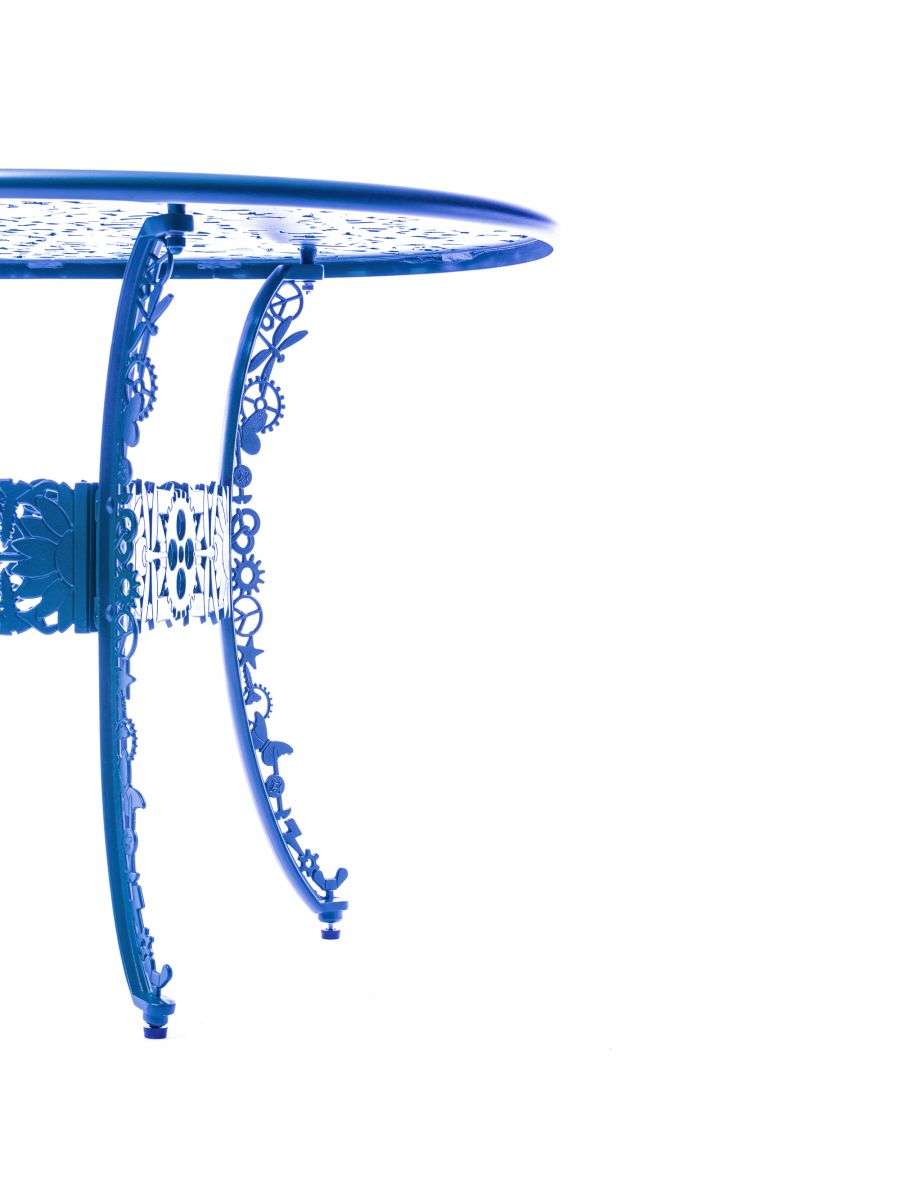 Industry Collection Aluminum Oval Table - Sky Blue