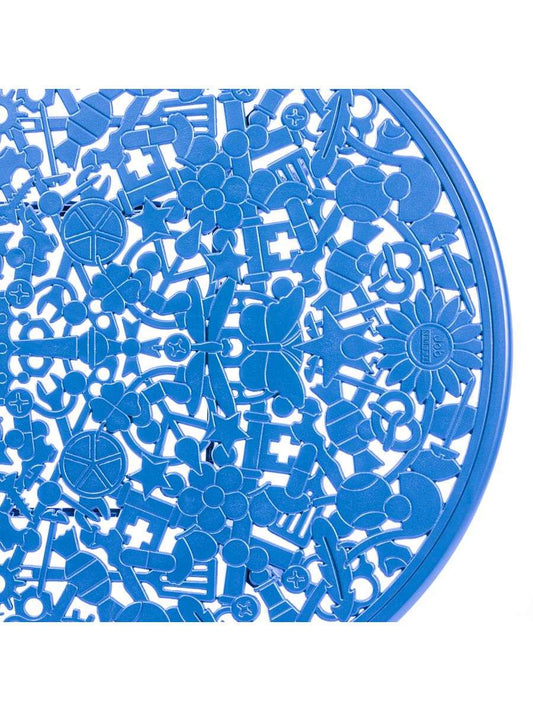 Industry Collection Aluminium Oval Table - Sky Blue