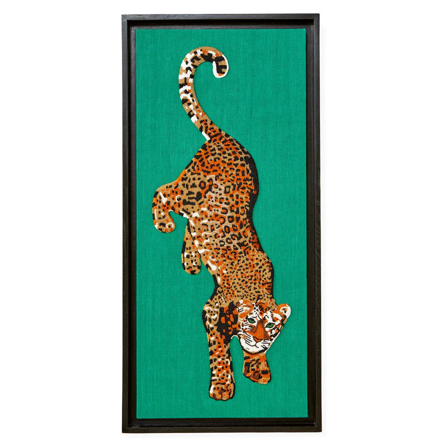 LEOPARD BEADED WALL ART