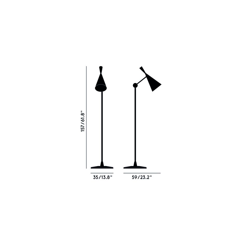 Floor lamp Beat Black