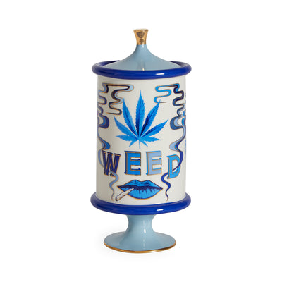 Lidded Vase Druggist Weed Canister