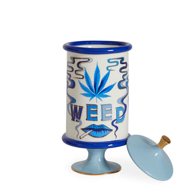 Lidded Vase Druggist Weed Canister
