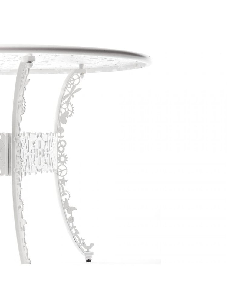 Industry Collection Aluminum Oval Table - White