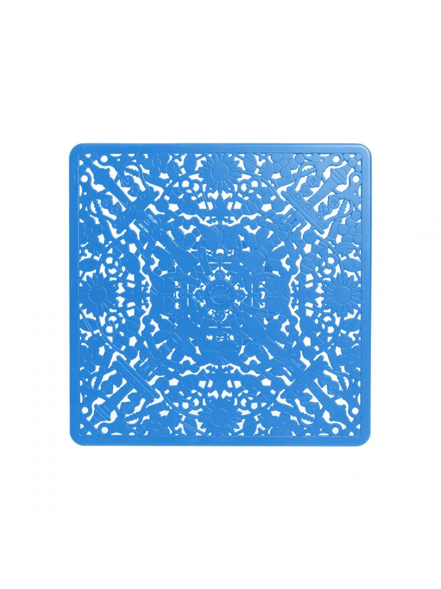 Industry Collection Aluminum Square Table Sky Blue