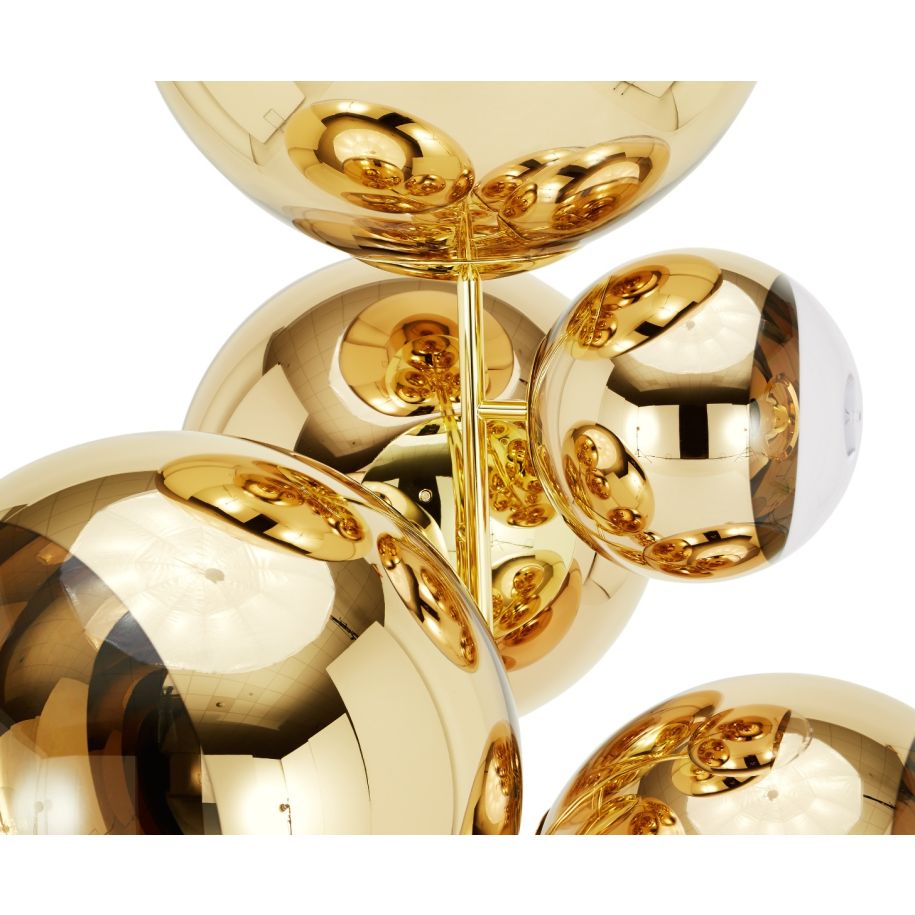 Floor chandelier Mirror Ball Gold