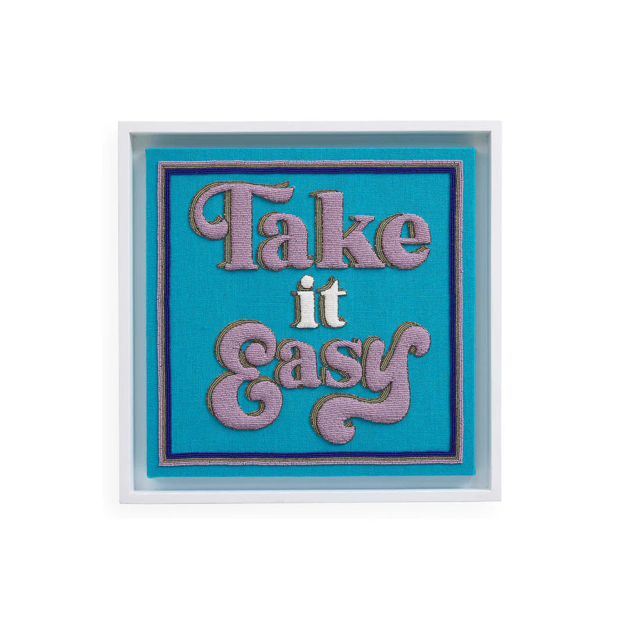 TAKE IT EASY BEADED WALL ART