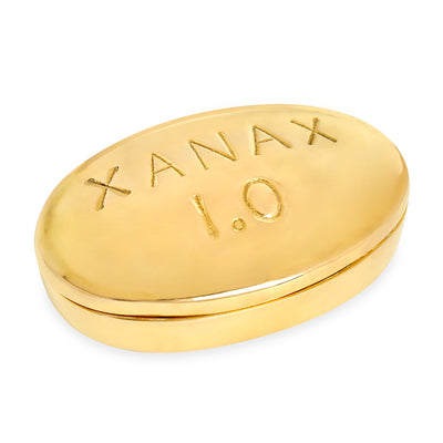 Xanax pill box made of brass