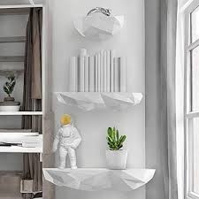 Space Rocks Shelf Medium White 