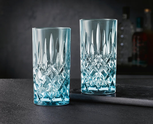 NACHTMANN Noblesse Long Drink Glass - Aqua Set of 2
