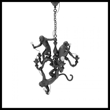 Monkey Chandelier Black