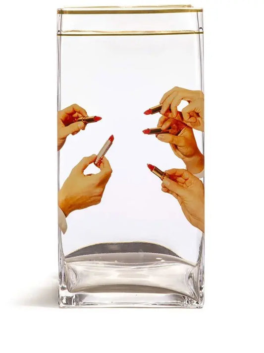 Glass vase Lipstick big