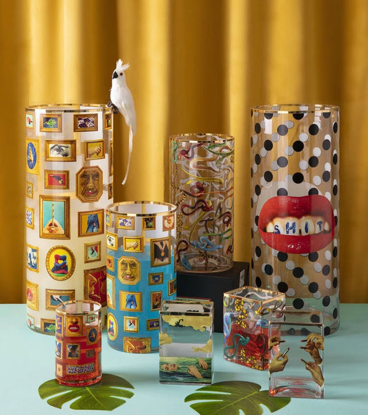 Glass Vase Frames Cylindrical medium