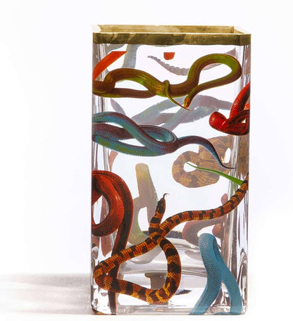 Glass vase Snakes big