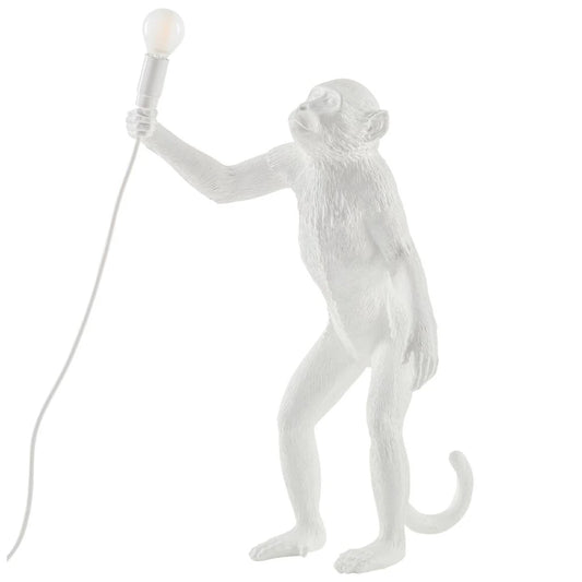 Monkey Lamp Standing White