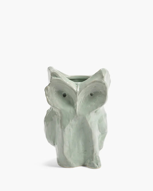 Owl Vase - light blue After Midnight