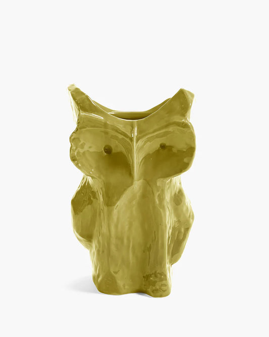 Owl Vase - yellow After Midnight