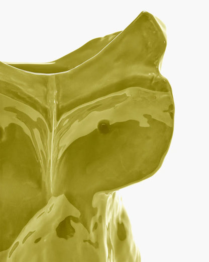 Owl Vase - yellow After Midnight