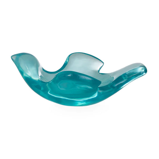 GIANT ACRYLIC BIRD BOWL - TURQUOISE