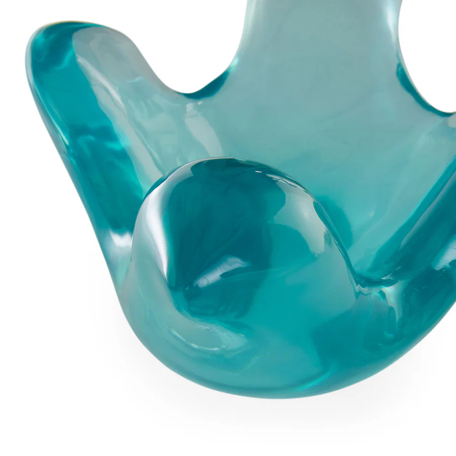 GIANT ACRYLIC BIRD BOWL - TURQUOISE