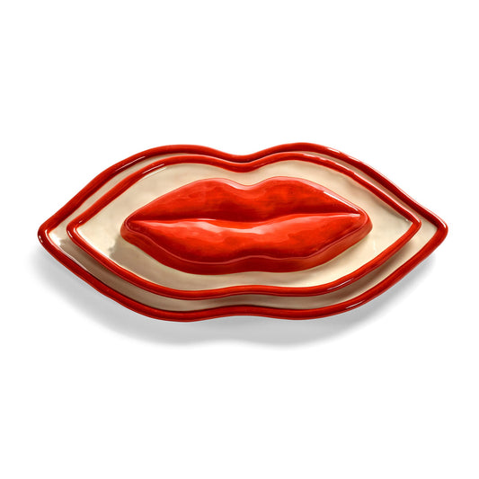 Lips serving plate (set of 3), mix