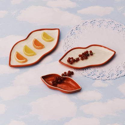 Lips serving plate (set of 3), mix